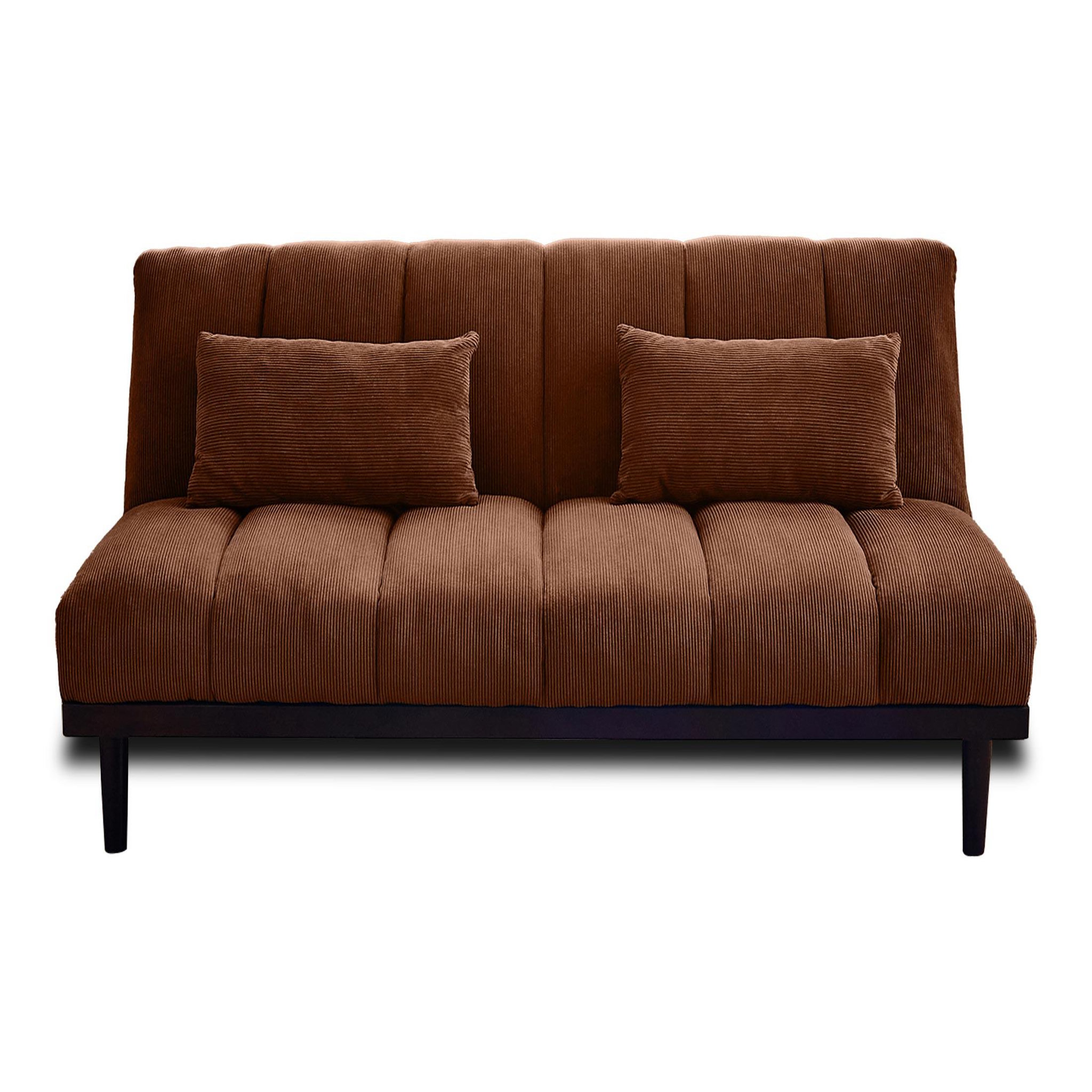 Voir la diapositive 1 : BEST MOBILIER Samarra - canapé convertible clic-clac 2 places - velours côtelé