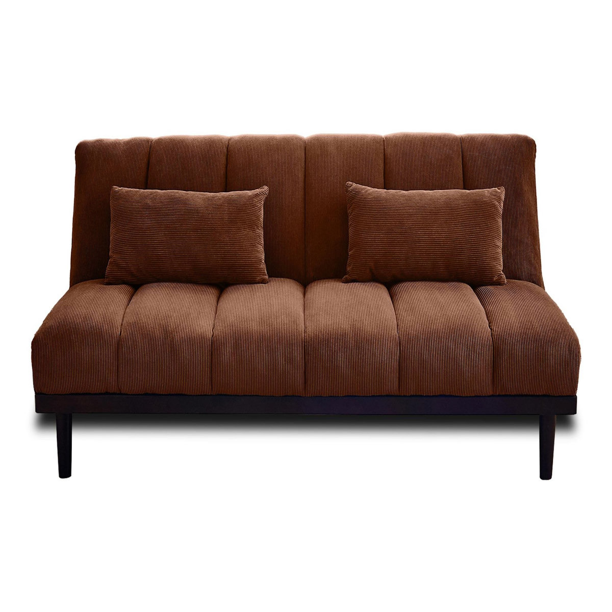 BEST MOBILIER Samarra - canapé convertible clic-clac 2 places - velours côtelé