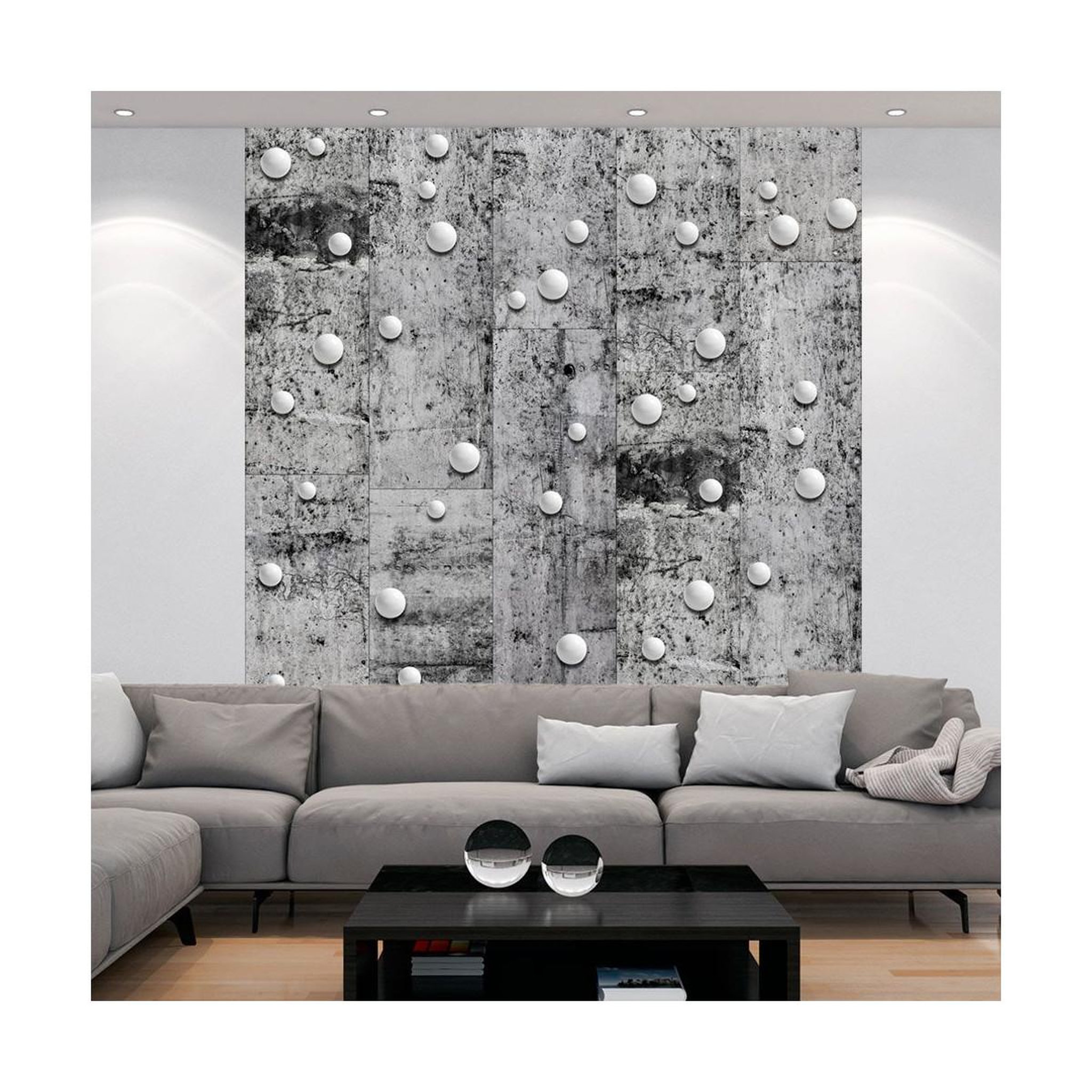 Paris Prix Papier peint  pearls on concrete  50x1000cm