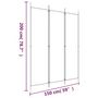 Voir la diapositive 6 : VIDAXL Cloison de separation 3 panneaux Anthracite 150x200 cm Tissu