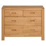 Voir la diapositive 2 : Commode 4 tiroirs placage chêne NATHAN