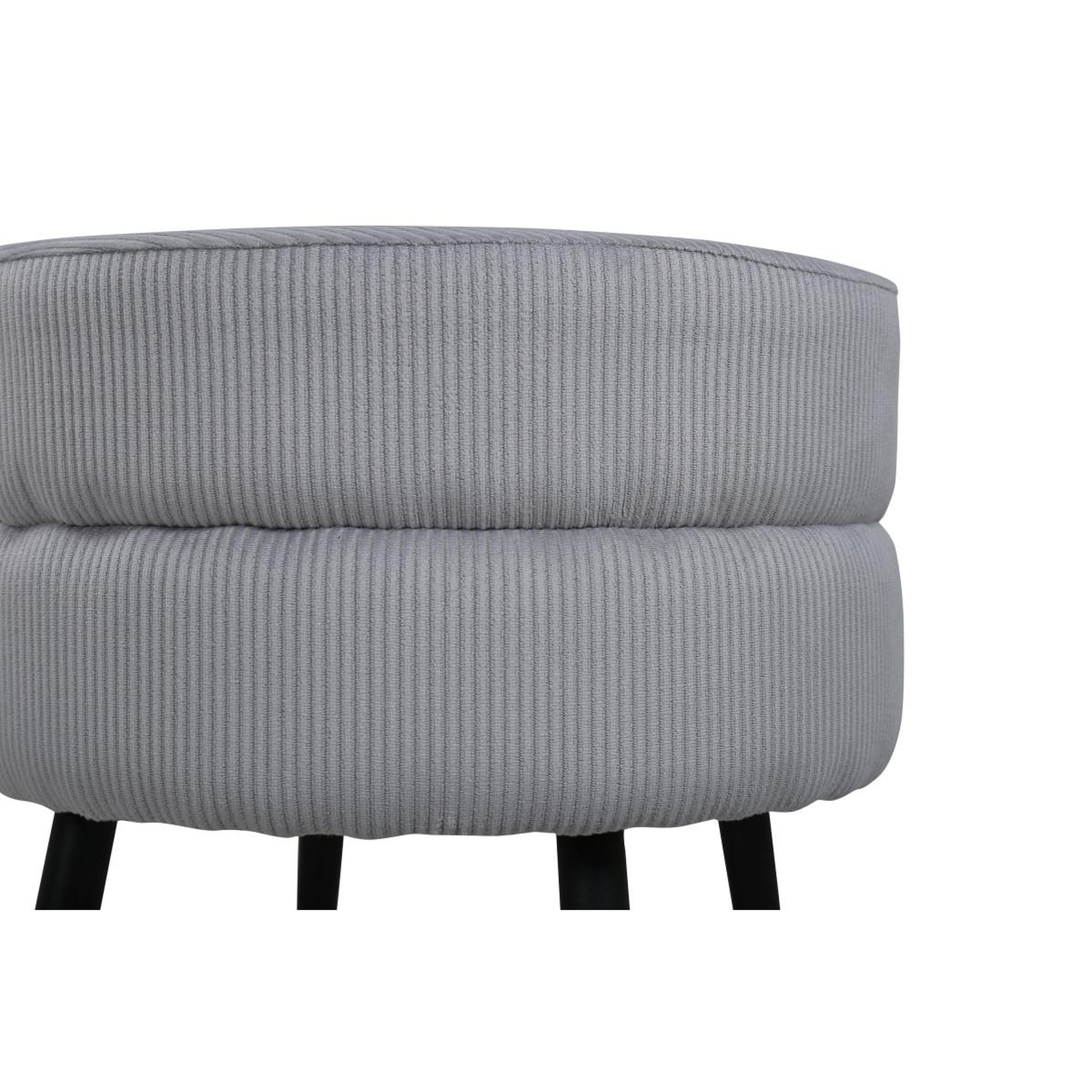 Voir la diapositive 3 : Paris Prix Pouf design en velours côtelé  pot  40cm gris