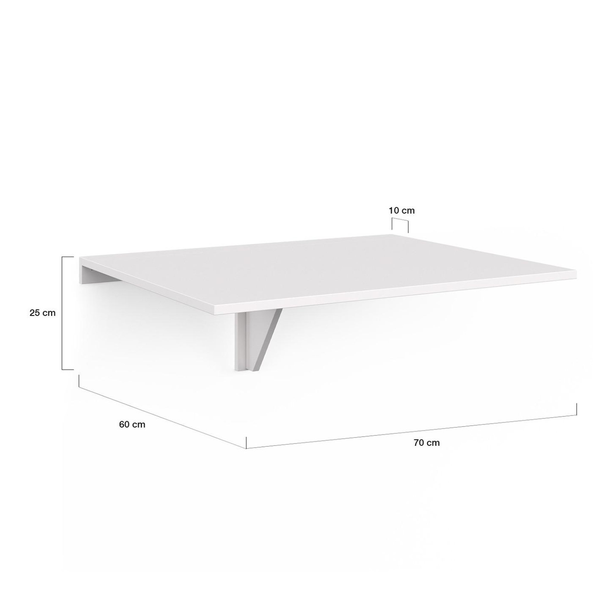 Voir la diapositive 6 : ID MARKET Table murale express rabattable 2 personnes blanc l. 70 cm
