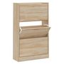 Voir la diapositive 2 : VIDAXL Armoire a chaussures Chene sonoma 63x24x103cm Bois d'ingenierie