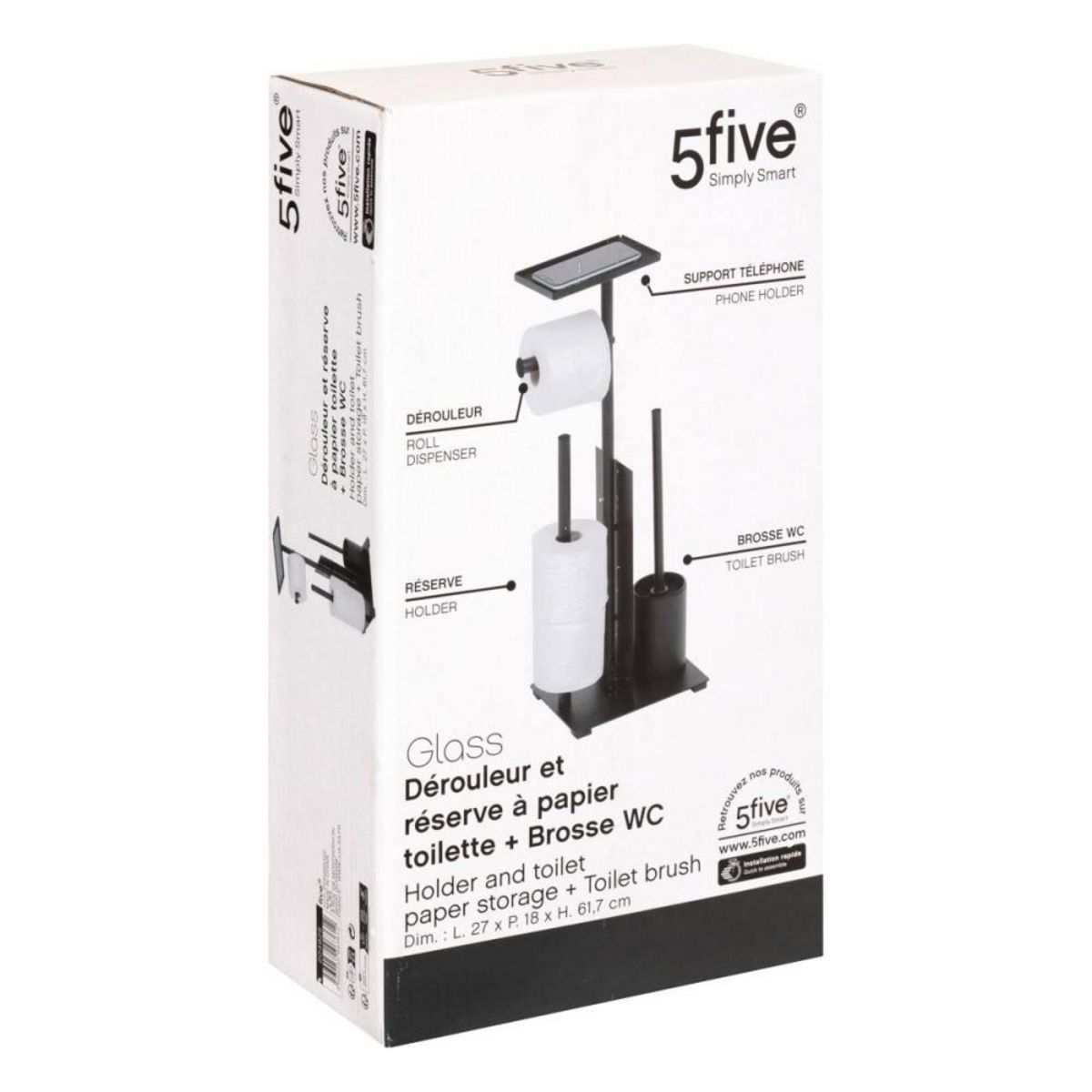 ATMOSPHERA Dérouleur pour papier WC avec réserve et brosse