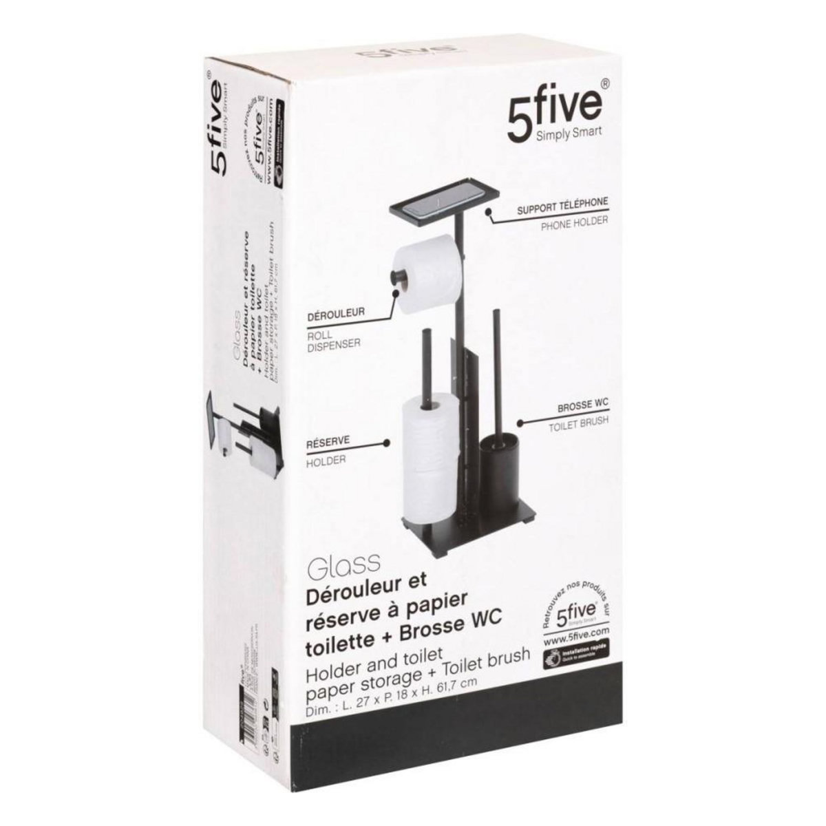 ATMOSPHERA Dérouleur pour papier WC avec réserve et brosse