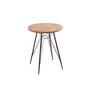 HELLIN Table de bar ronde en bois et métal - BISTRO