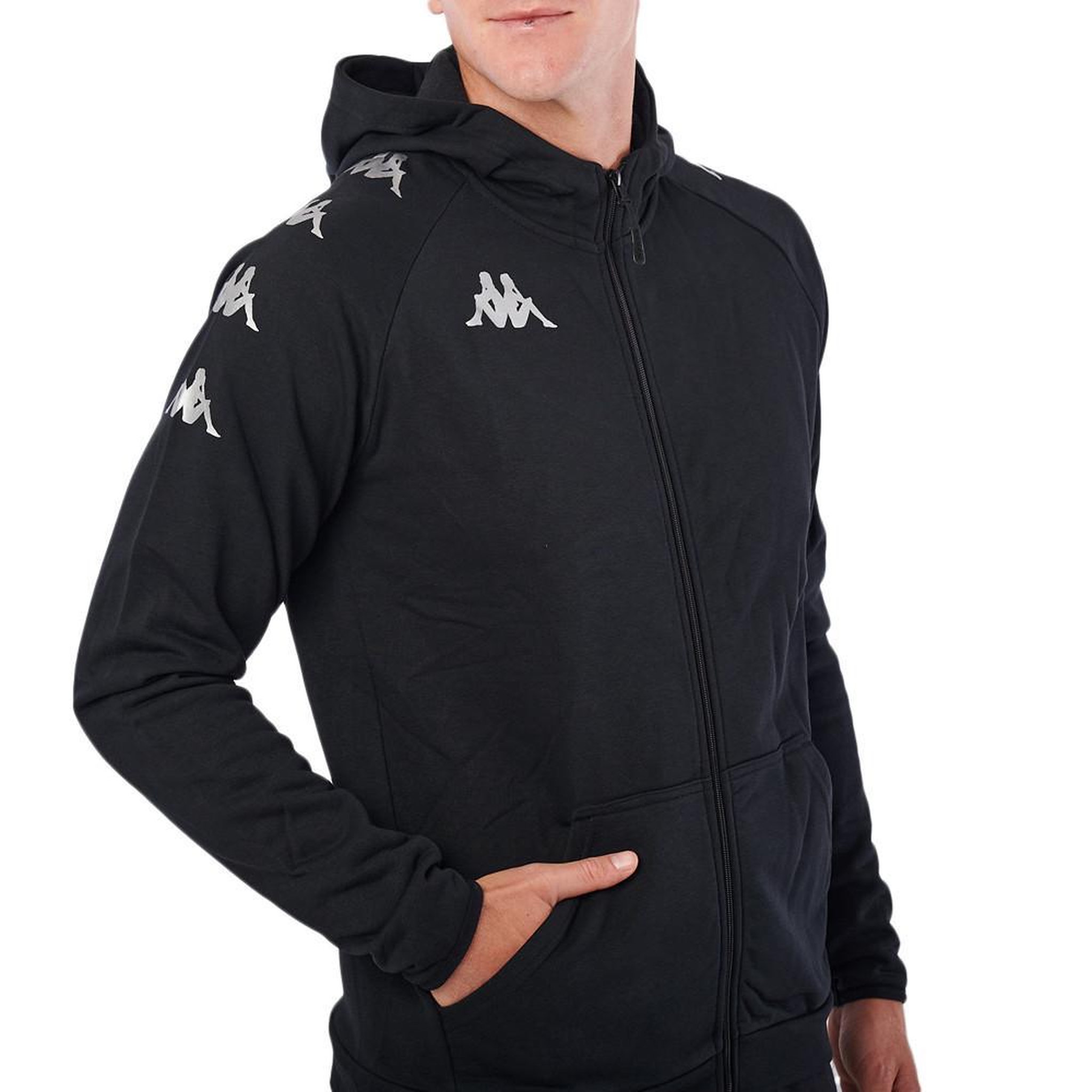 Voir la diapositive 1 : KAPPA Sweat Zippé /Argenté Homme Kappa Divieto