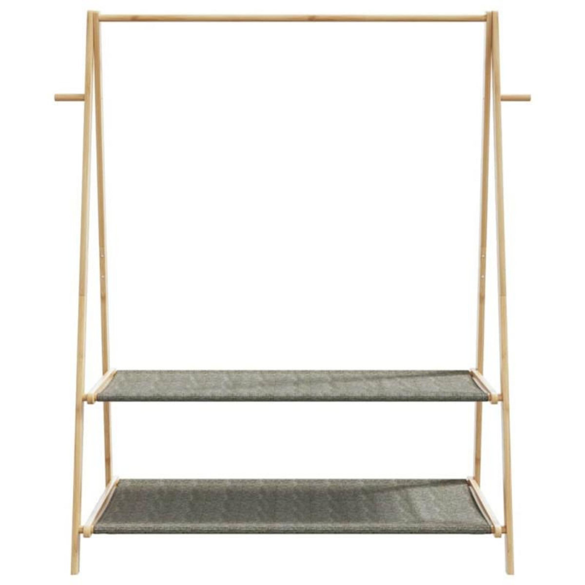 VIDAXL Porte vêtement avec étagères 132x45,5x150,5 cm bambou