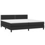 Voir la diapositive 3 : VIDAXL Sommier a lattes de lit avec matelas Noir 200x200 cm Similicuir