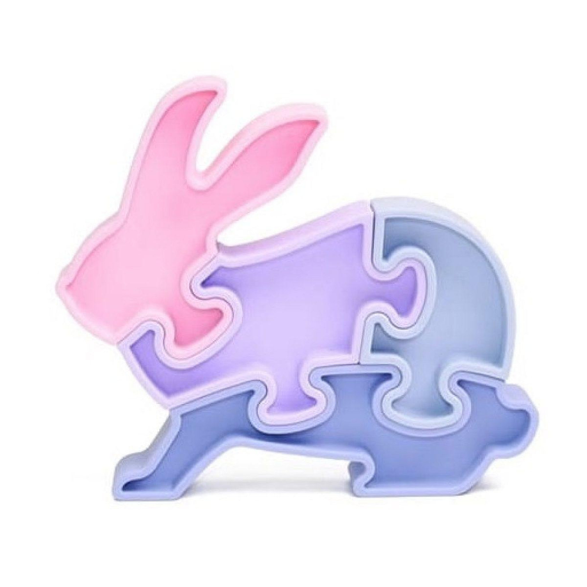 PETIKIDS 41051 puzzle 3d lapin mauve en silicone