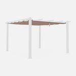 SWEEEK Toile de toit  pour tonnelle 3x4m Condate - toile de rechange pergola, toile de remplacement. Coloris disponibles : Gris, Beige, Marron