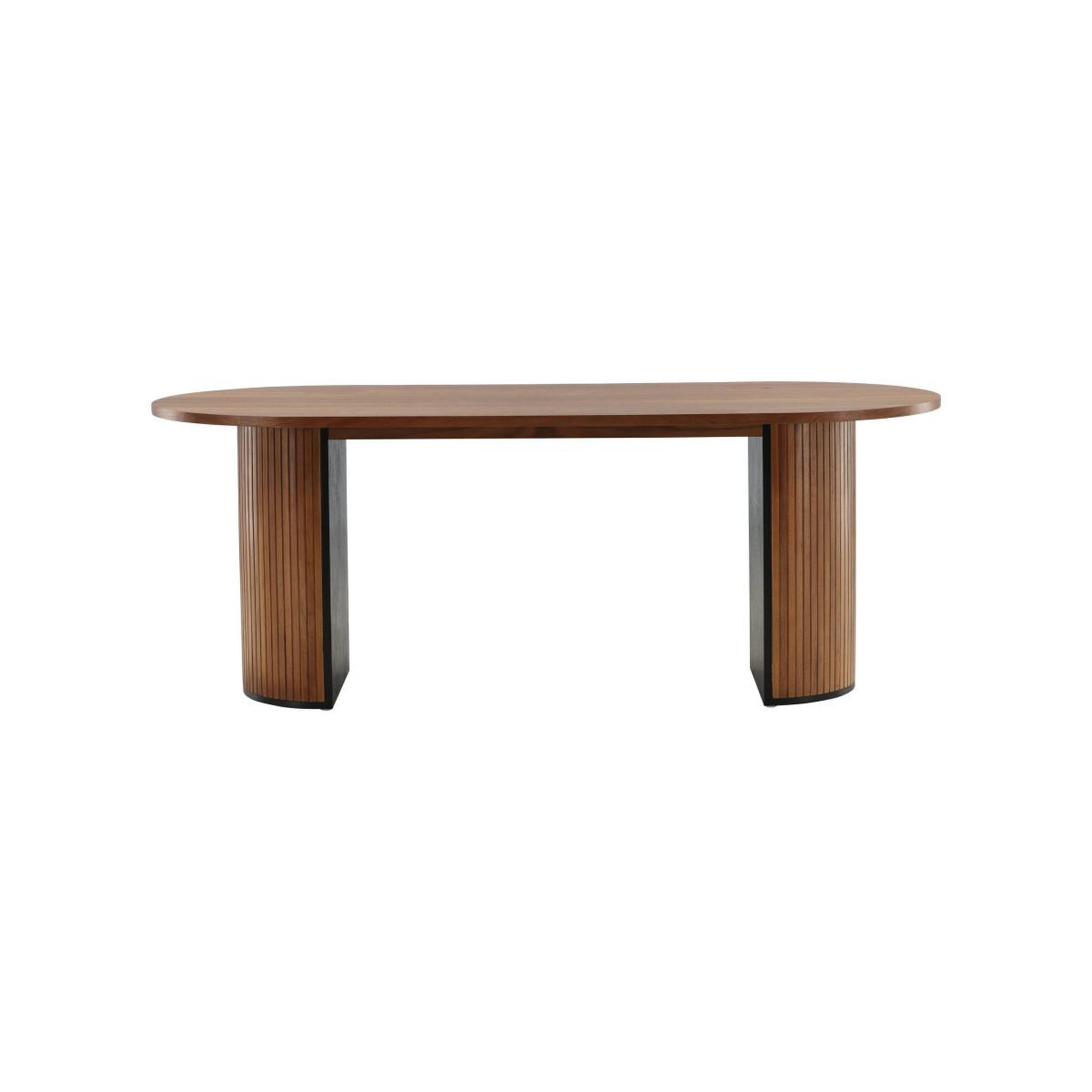 Voir la diapositive 2 : Paris Prix Table à manger ovale  bianca  200cm noyer