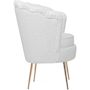 Voir la diapositive 3 : Habitat et Jardin Fauteuil bouclette  Floria  - 75 x 68 x 77,5 cm -  Blanc