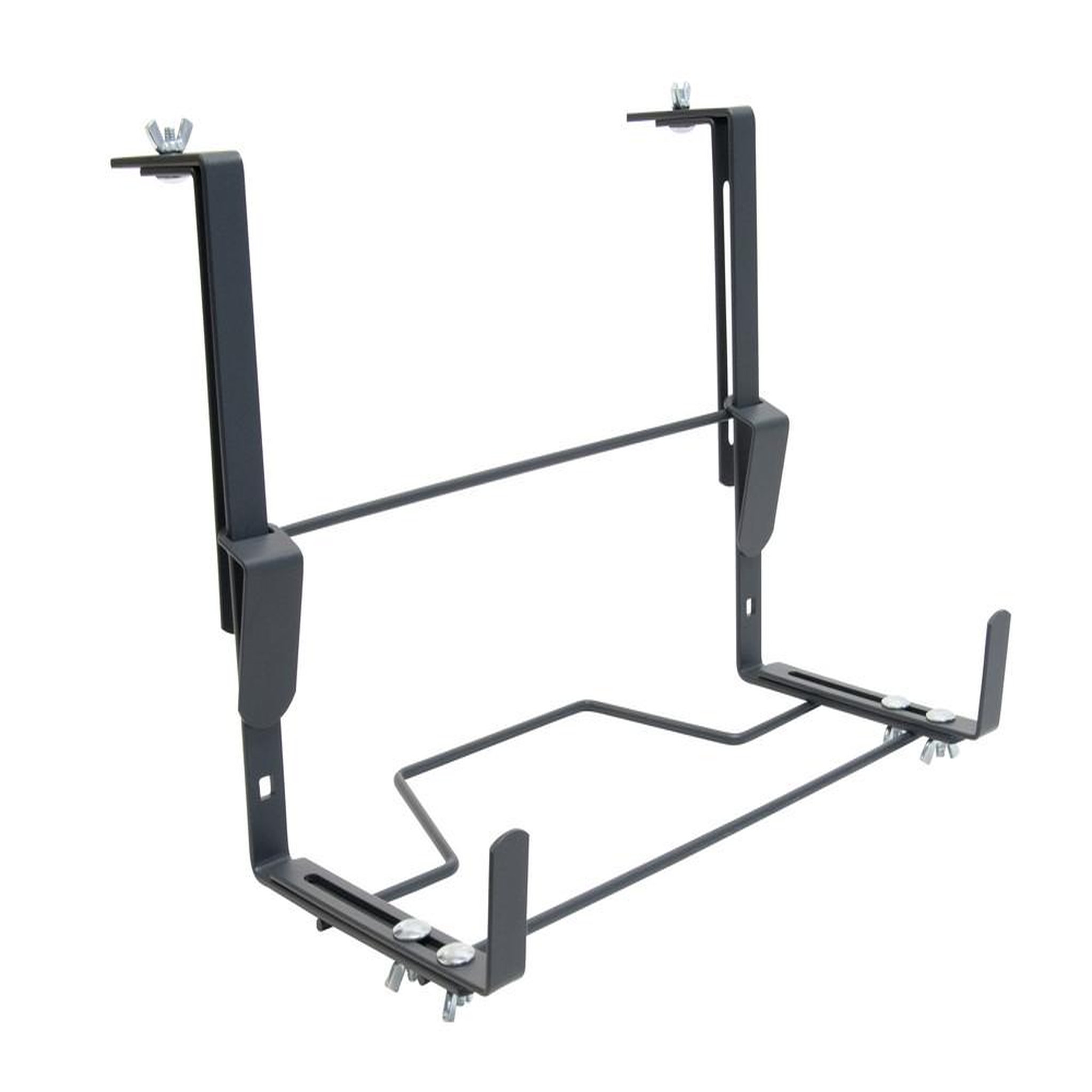 CENTRALE BRICO Support jardinière ergonomique anthracite - 35x16 à 26 cm - acier époxy