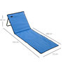 Voir la diapositive 3 : OUTSUNNY Lot de 2 tapis de plage rembourrés pliables - matelas de plage - dossier inclinable, rangement - métal polyester bleu