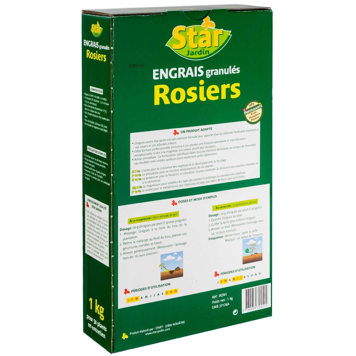 Star jardin Engrais rosiers en granulés 1kg