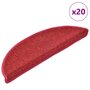 Voir la diapositive 1 : VIDAXL Tapis d'escalier 20 pcs rouge bordeaux 56x17x3 cm