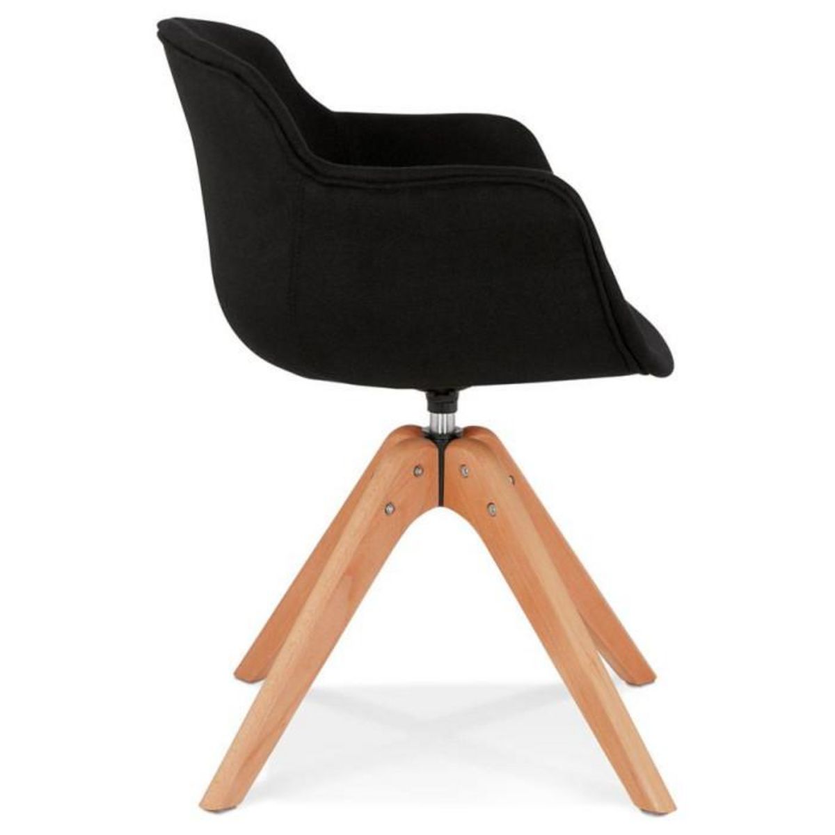 Paris Prix Fauteuil Design  Militao  80cm Noir & Naturel
