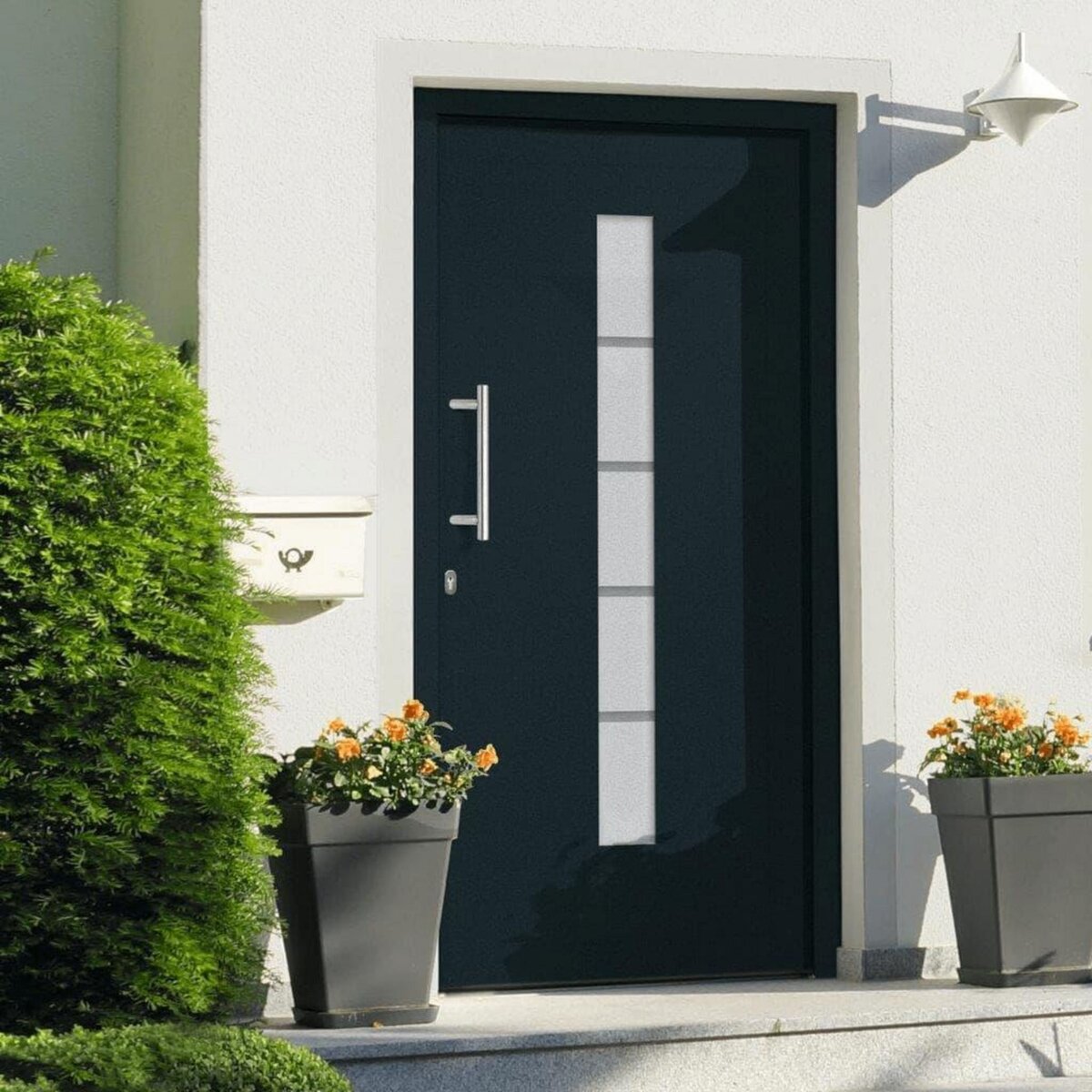 VIDAXL Porte d'entree Aluminium et PVC Anthracite 100x210 cm