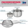 Voir la diapositive 2 : ELO Ensemble de 3 Poêles de cuisson 24, 28 et 32 cm et 2 faitouts 14 et 24 cm Elo Profi Brillant