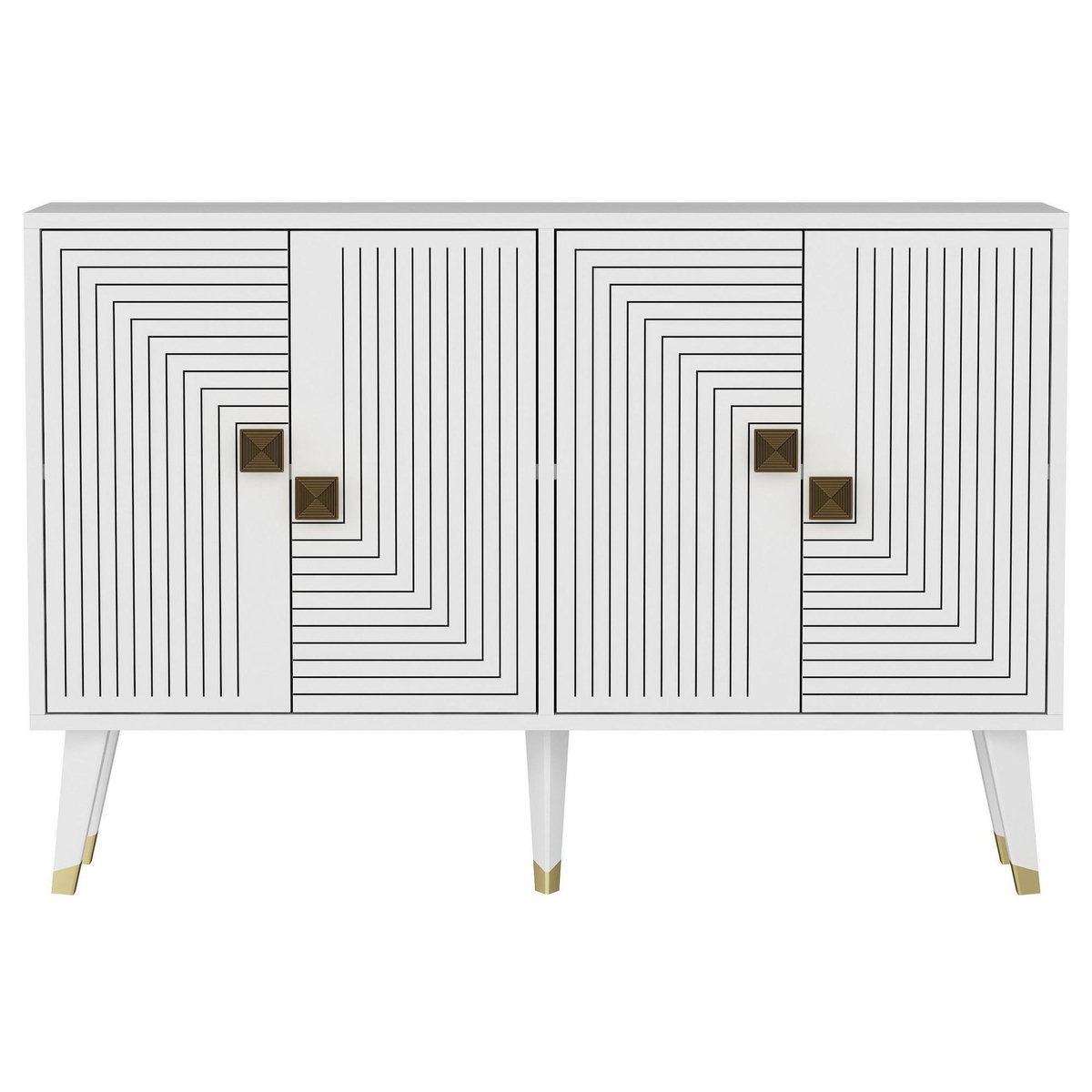 Habitat et Jardin Buffet en bois  Ahart  - 120 x 30 x 80 cm - Blanc