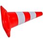 Voir la diapositive 4 : VIDAXL Cone de signalisation reflechissant 10 pcs 50 cm Rouge et blanc