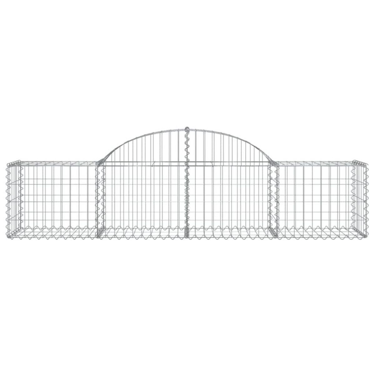 VIDAXL Paniers a gabions arques 18 pcs 200x50x40/60 cm fer galvanise