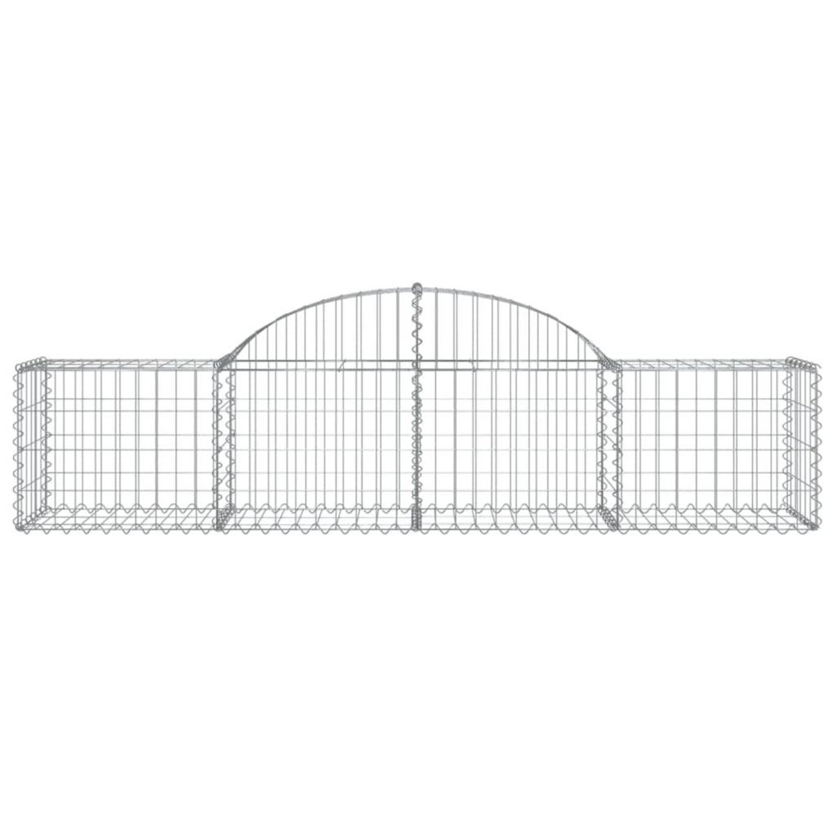 VIDAXL Paniers a gabions arques 18 pcs 200x50x40/60 cm fer galvanise