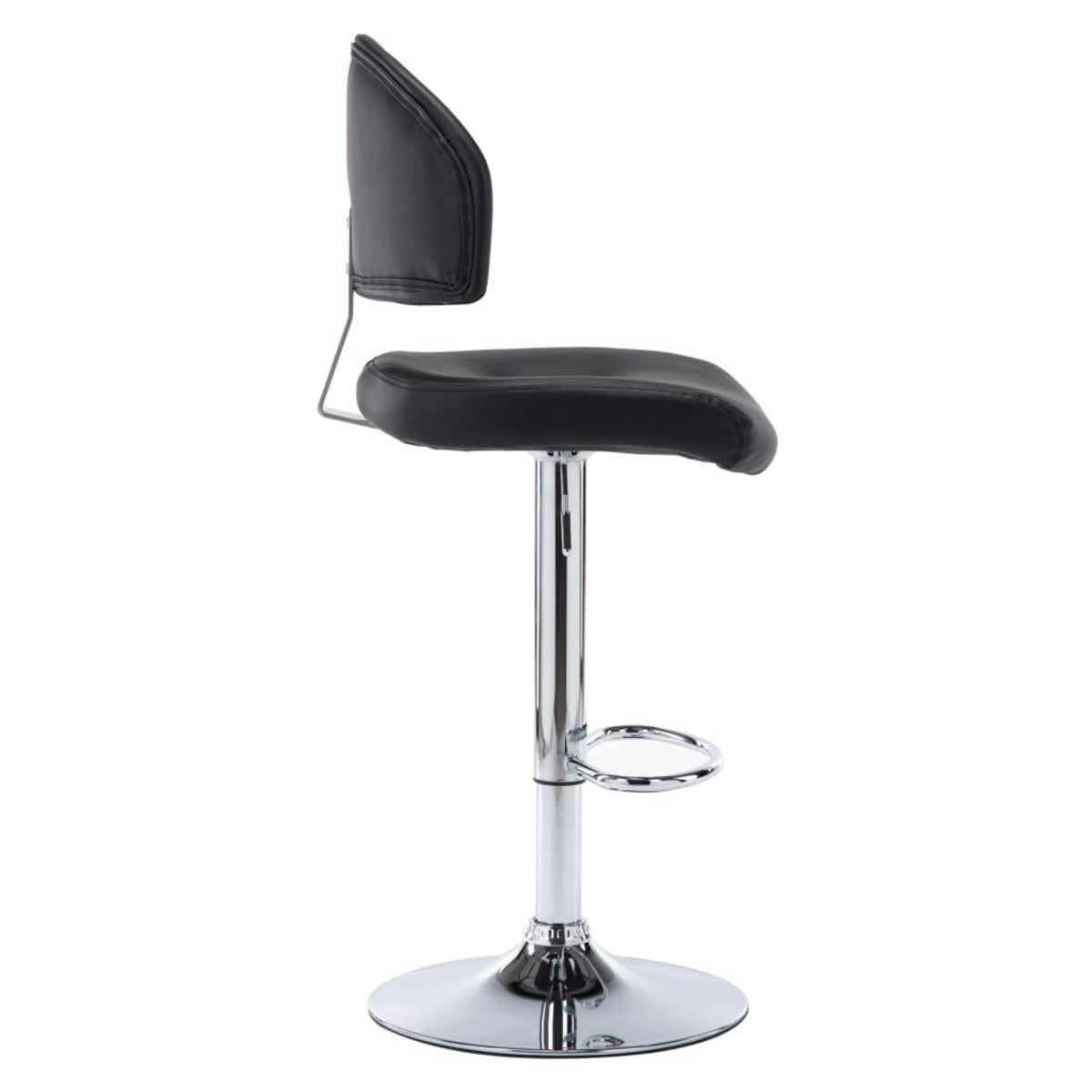 VIDAXL Tabouret de bar Noir Similicuir