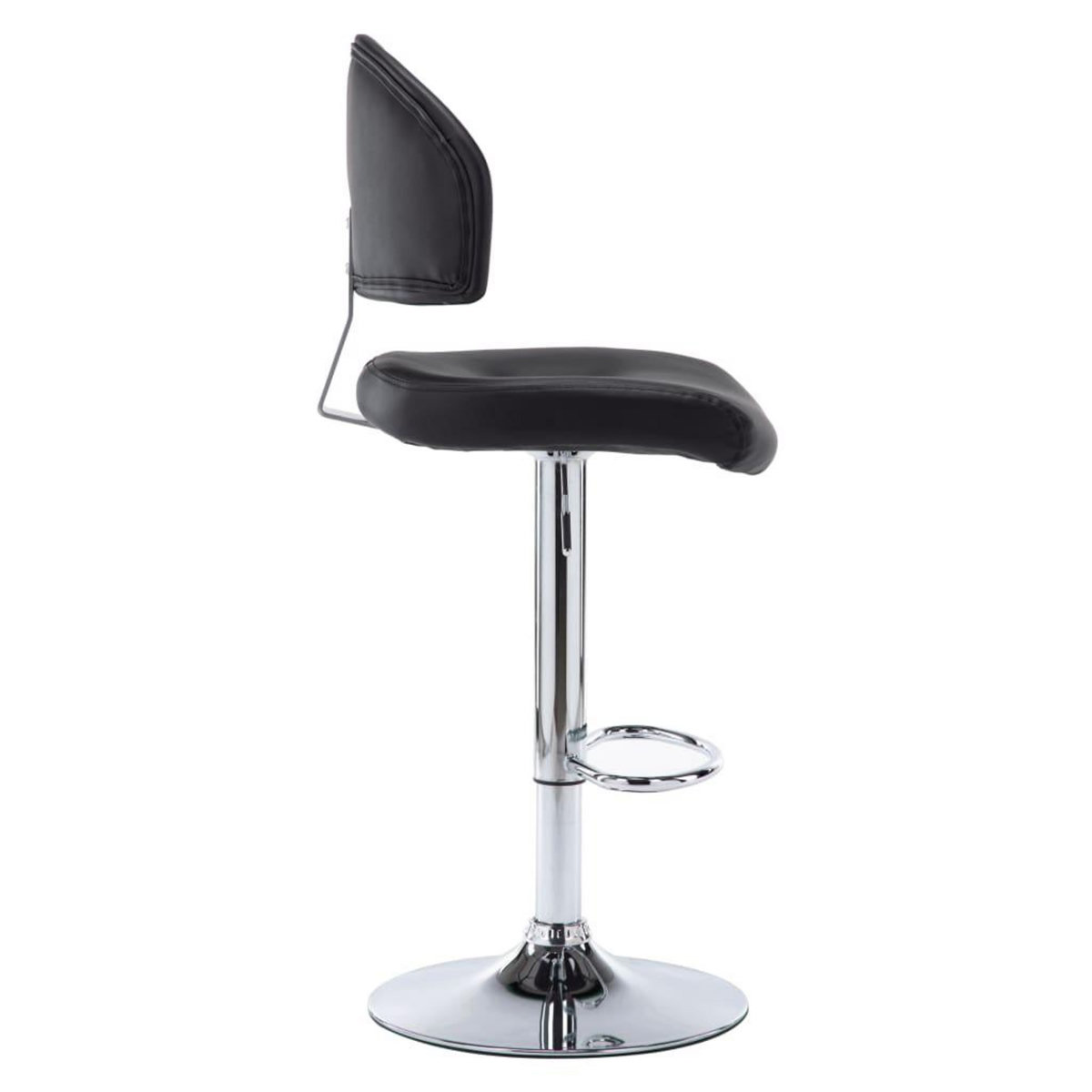 VIDAXL Tabouret de bar Noir Similicuir