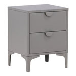 Paris Prix Table de Chevet 2 Tiroirs  Piring  59cm Gris Clair