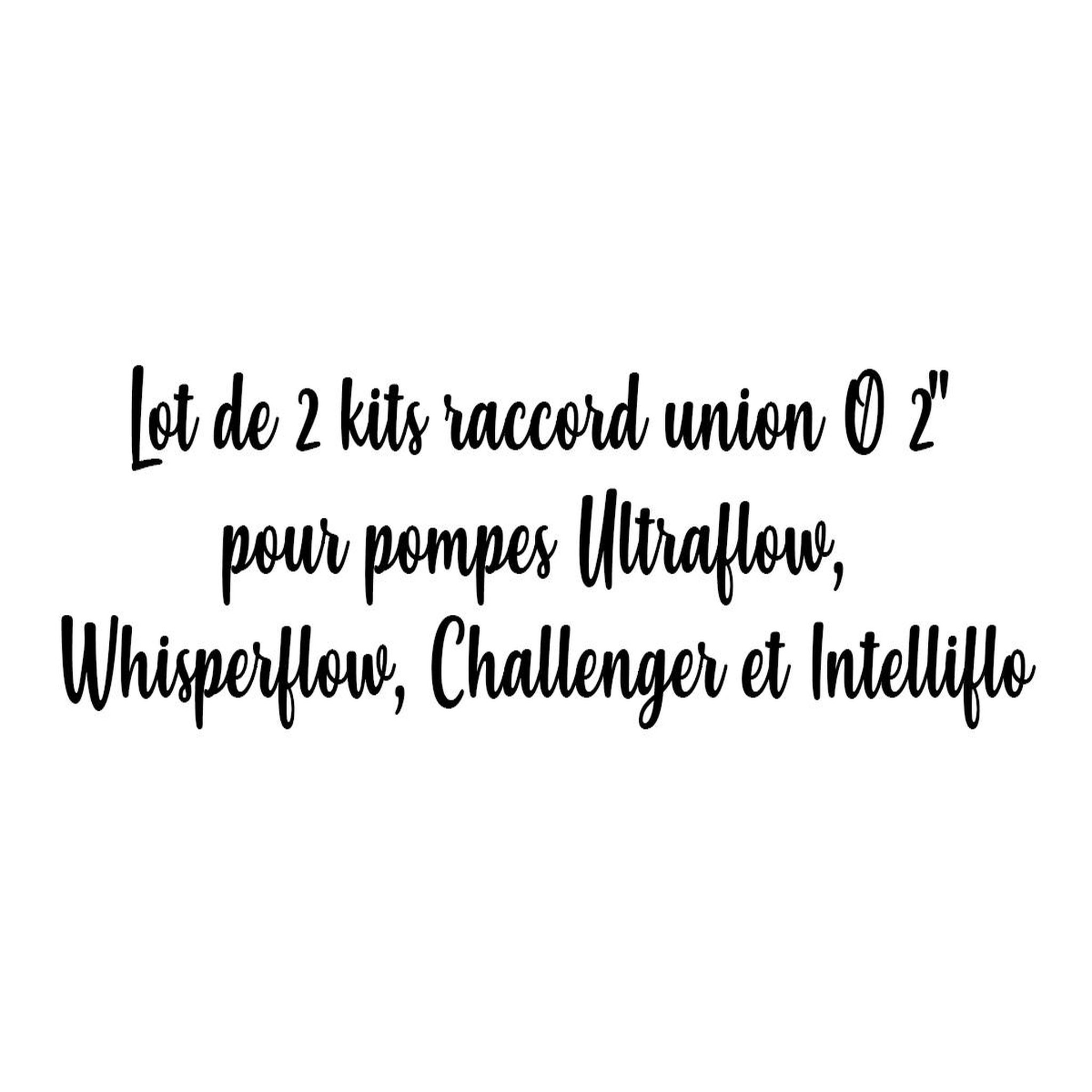 Pentair Lot de 2 kits raccord union ø 2  pour pompes ultraflow, whisperflow, challenger et intelliflo - pentair