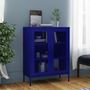 Voir la diapositive 1 : VIDAXL Armoire de rangement Bleu marine 80x35x101,5 cm Acier