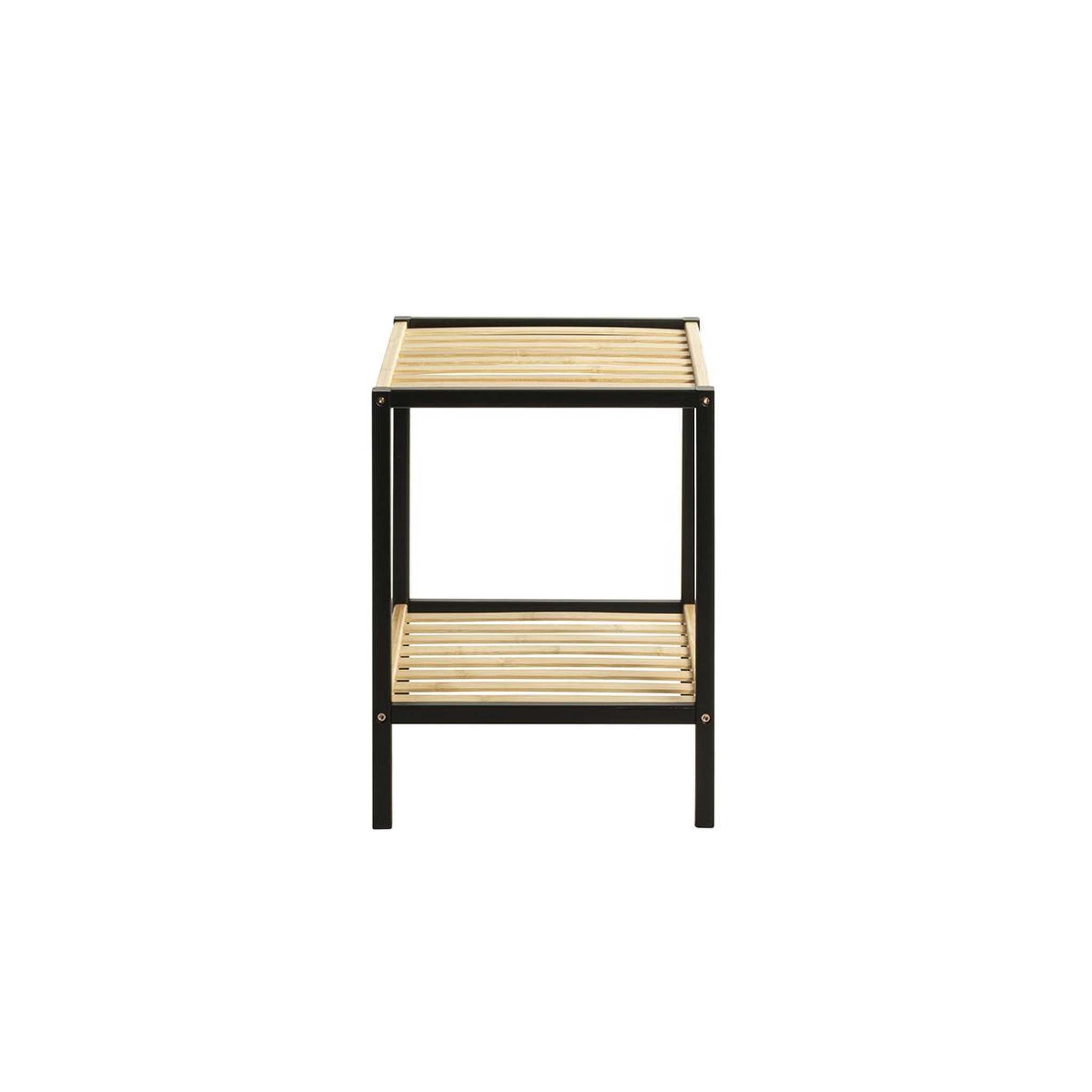 Voir la diapositive 3 : Paris Prix Étagère 2 niveaux en bambou  timmy  47cm naturel