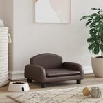 VIDAXL Lit pour chien marron 50x40x30 cm similicuir