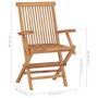 Voir la diapositive 6 : VIDAXL Chaises de jardin lot de 8 Bois de teck massif