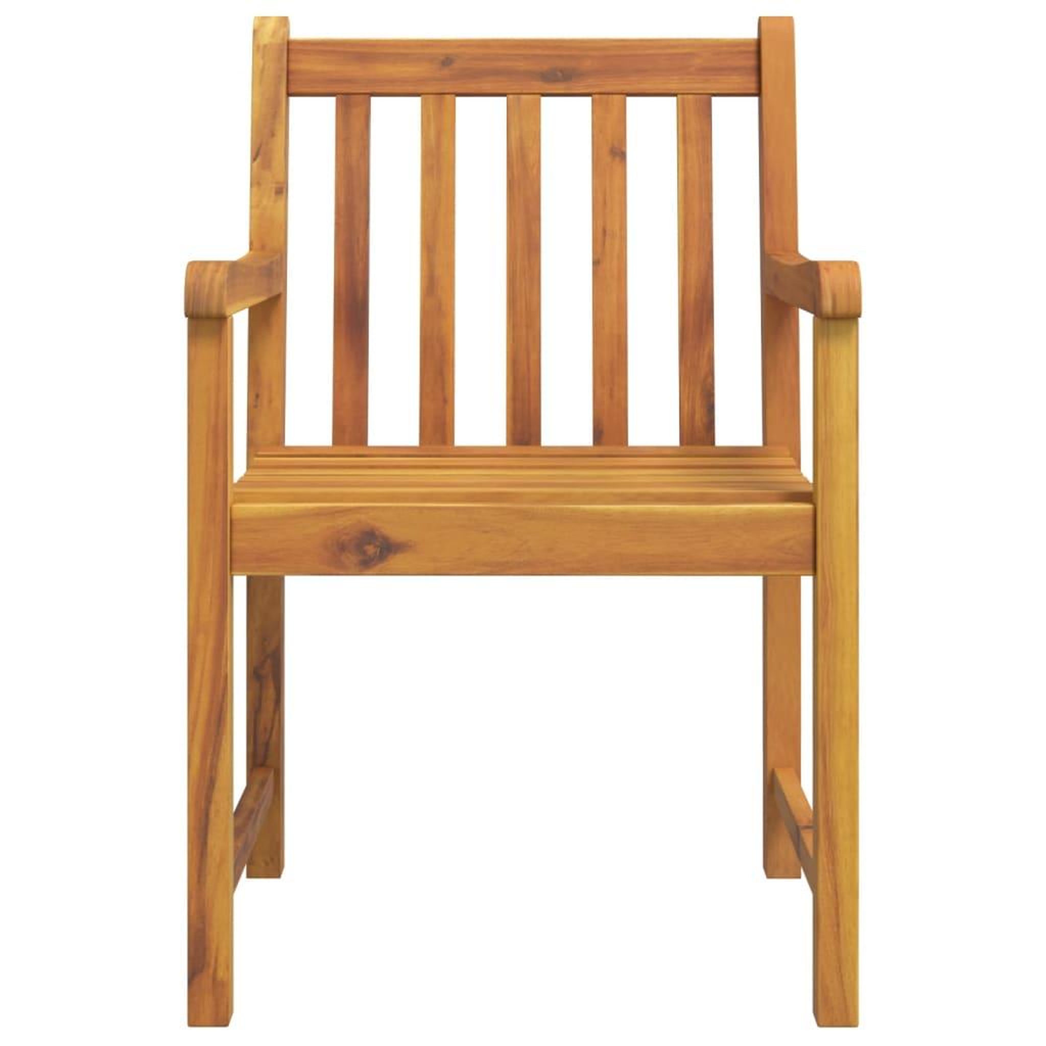 Voir la diapositive 5 : VIDAXL Ensemble a manger de jardin 3 pcs Bois d'acacia solide