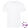 FRUIT OF THE LOOM Fruit of the Loom T-shirts originaux 10 pcs Blanc 4XL Coton