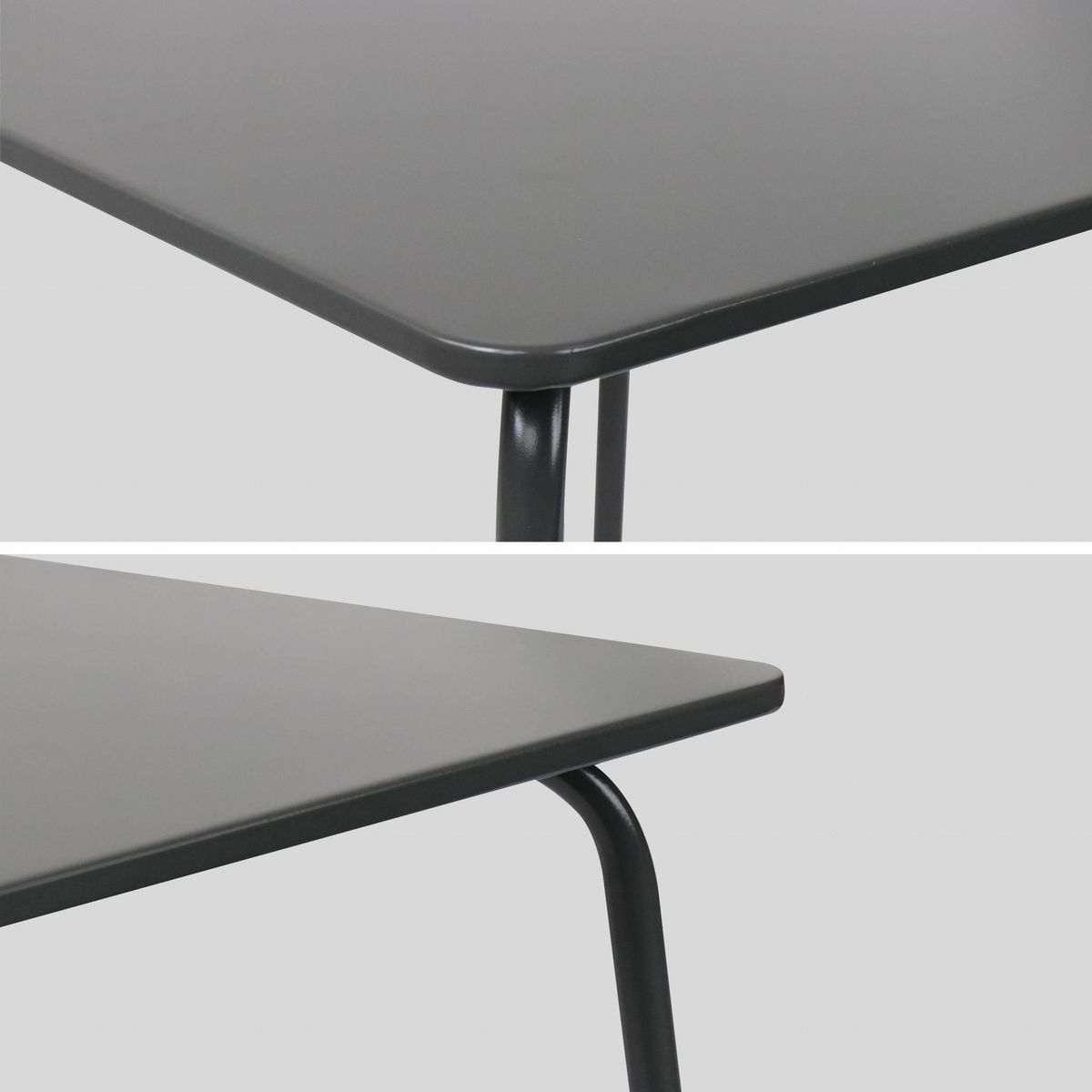 SWEEEK Salon de jardin enfant. table et chaises métal + 4 assises Anna - Multicolore. 48x48cm