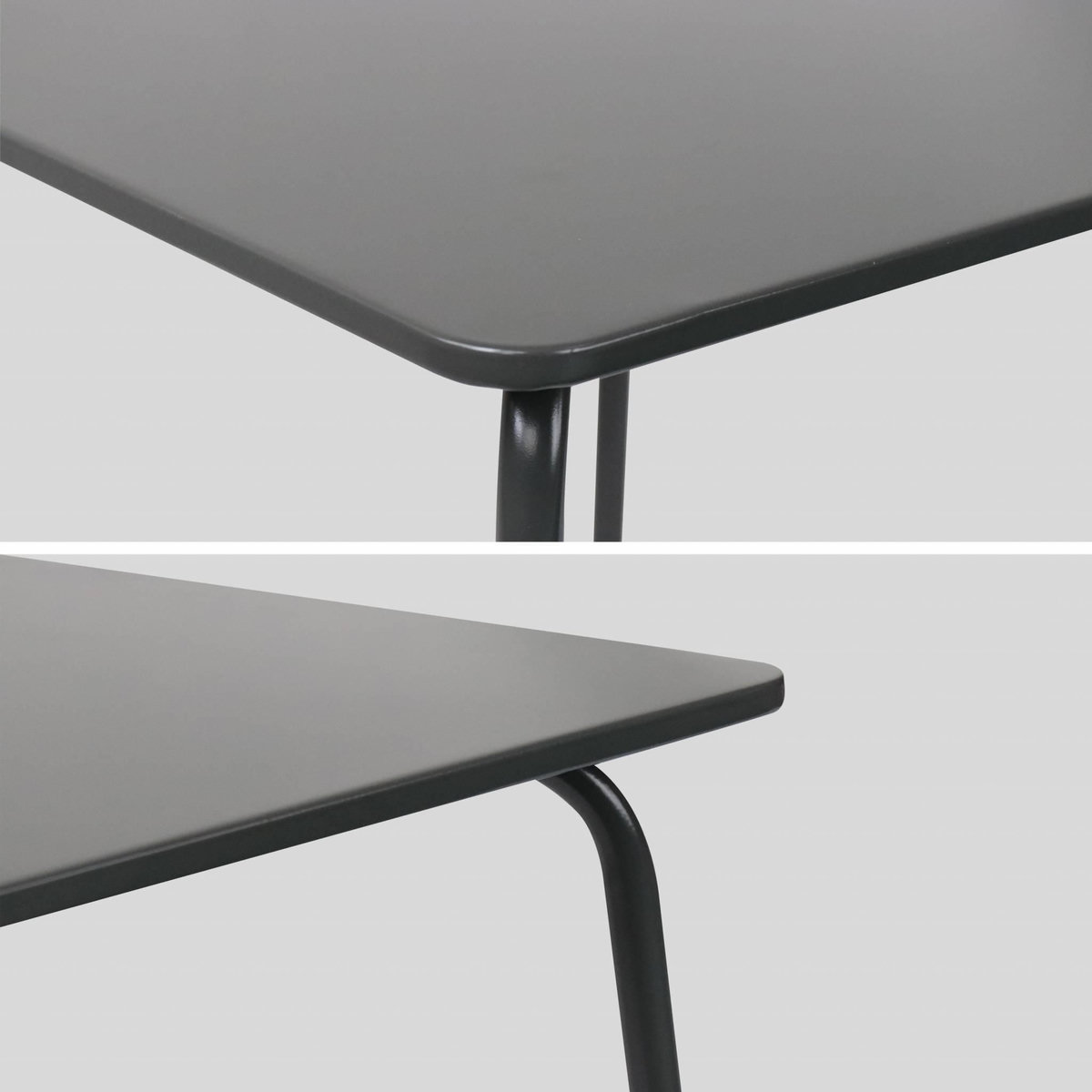 SWEEEK Salon de jardin enfant. table et chaises métal + 4 assises Anna - Multicolore. 48x48cm