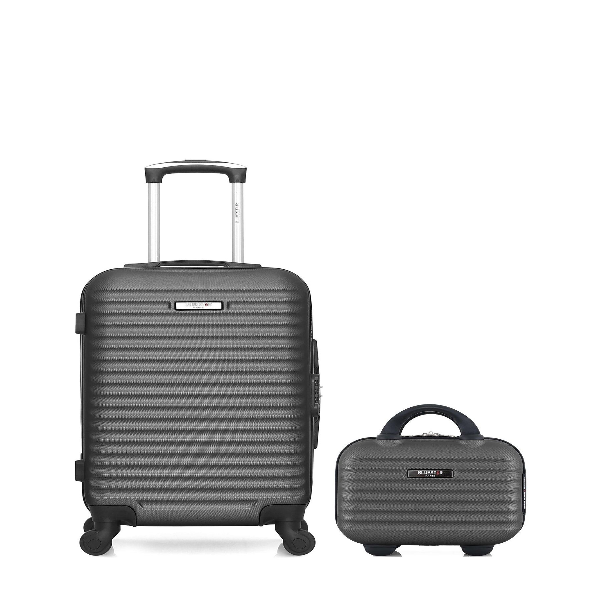 BLUESTAR BLUESTAR - LOT DE 2 - Valise cabine et vanity BRAZILIA. Coloris disponibles : Gris, Noir