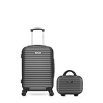 BLUESTAR BLUESTAR - LOT DE 2 - Valise cabine et vanity BRAZILIA. Coloris disponibles : Gris, Noir
