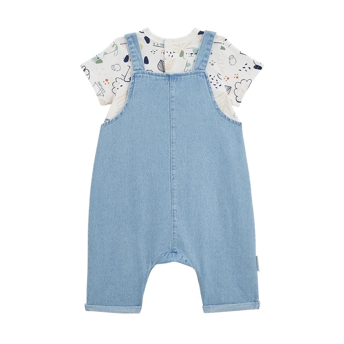 Petit Béguin Ensemble salopette bébé et t-shirt Elliot