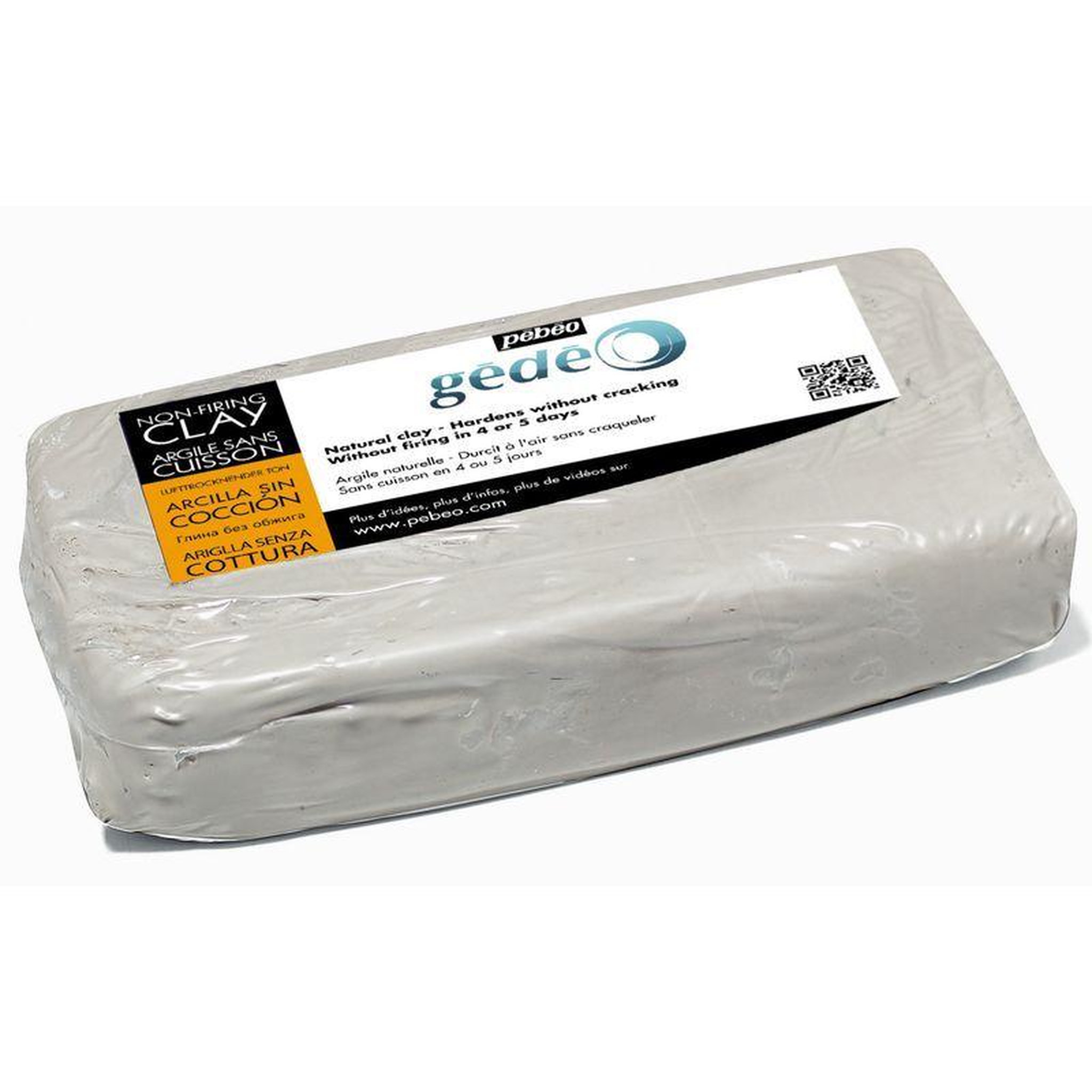 Voir la diapositive 3 : Pebeo Pain d'argile sans cuisson - Blanc - 1,5 kg