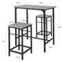 Voir la diapositive 3 : SOBUY SoBuy - Ensemble Table Et 2 Tabourets - Industriel - OGT10