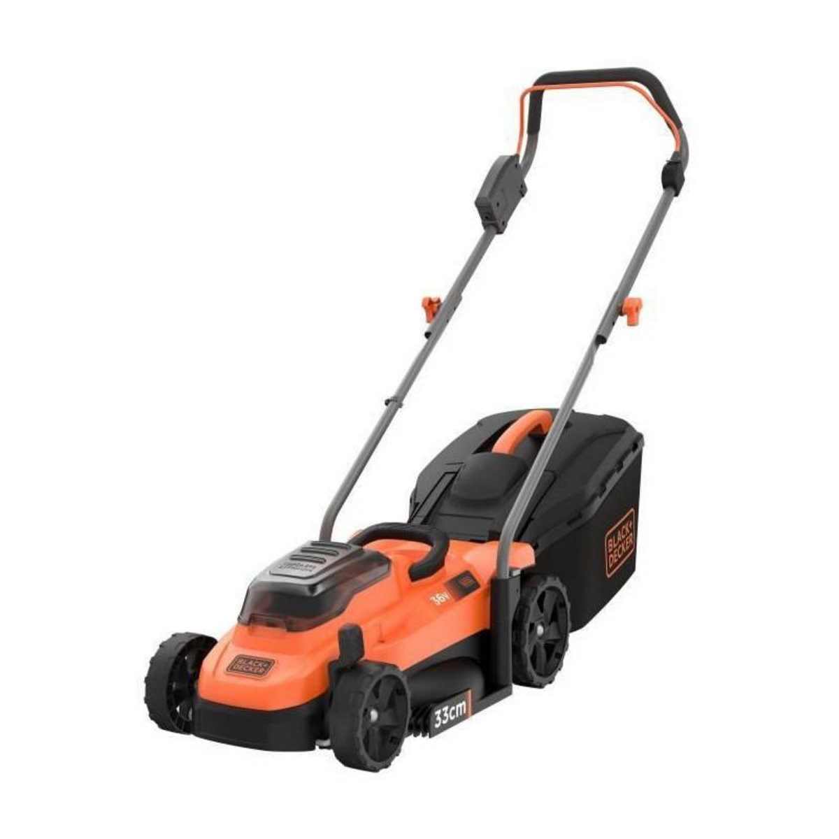 Black et Decker BLACK + DECKER Tondeuse 33cm sans fil LITHIUM 36V - 2,5Ah - 1 batterie -1 chargeur - 1 obturateur Mulching - BCMW3336L1-QW