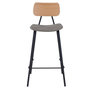 Voir la diapositive 2 : Rendez vous déco Lot de 2 chaises pour îlot central 65 cm en cuir synthétique gris-Madrague