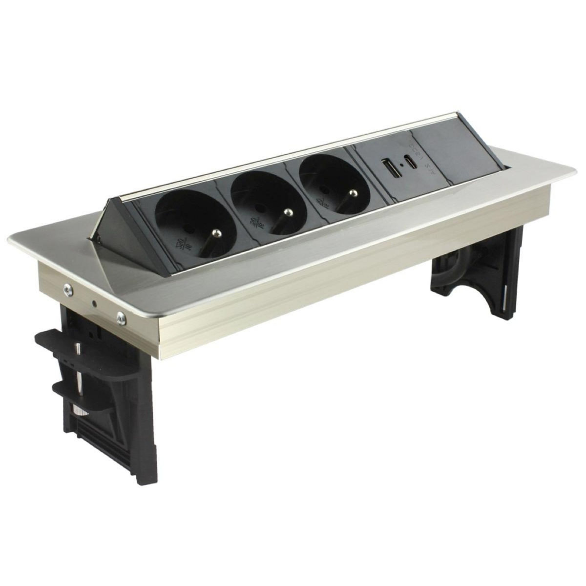 CENTRALE BRICO Bloc prises pivotant 3 Prises + ports 1 USB - 1 USB C