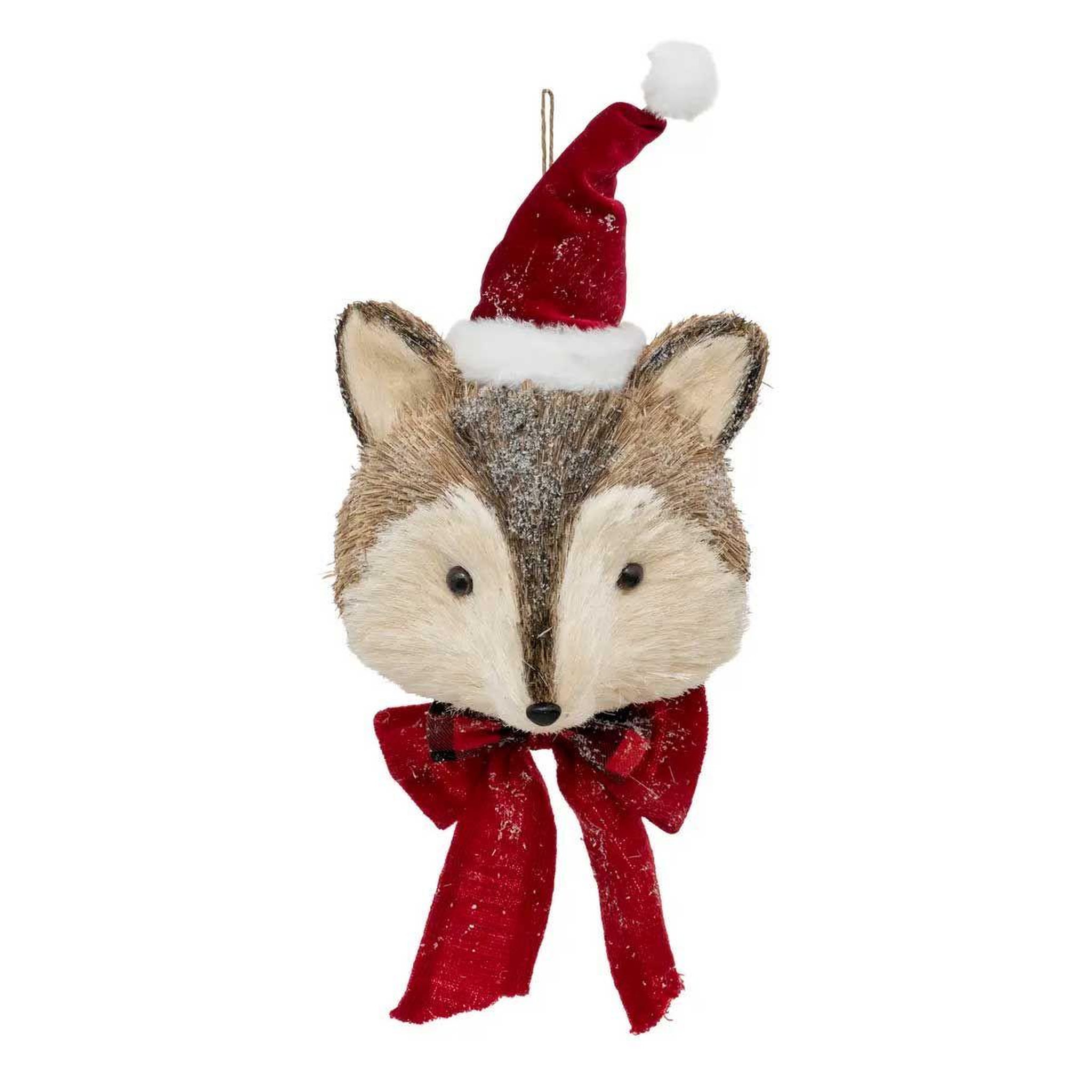 ATMOSPHERA Décoration murale de noël  renard  49cm rouge